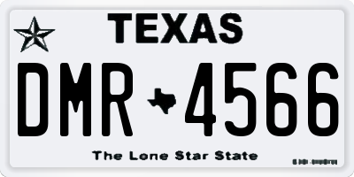 TX license plate DMR4566