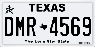 TX license plate DMR4569