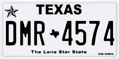 TX license plate DMR4574