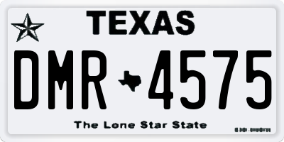 TX license plate DMR4575