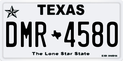 TX license plate DMR4580