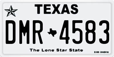 TX license plate DMR4583