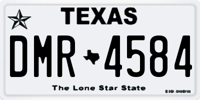 TX license plate DMR4584