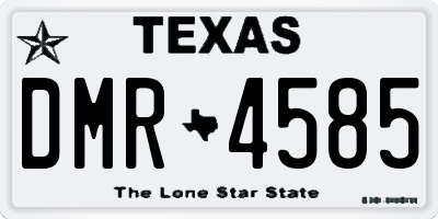 TX license plate DMR4585