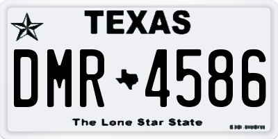 TX license plate DMR4586