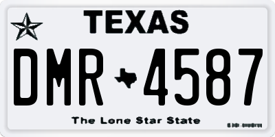 TX license plate DMR4587