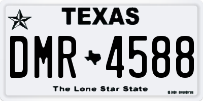 TX license plate DMR4588