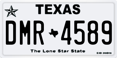 TX license plate DMR4589
