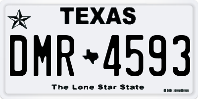 TX license plate DMR4593