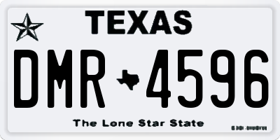 TX license plate DMR4596