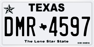 TX license plate DMR4597