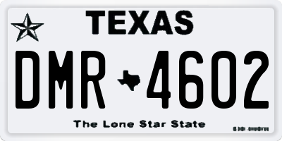 TX license plate DMR4602