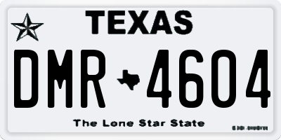 TX license plate DMR4604