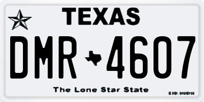 TX license plate DMR4607