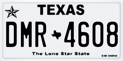 TX license plate DMR4608