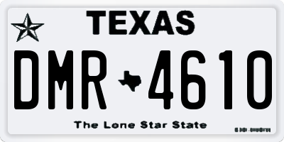 TX license plate DMR4610