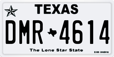 TX license plate DMR4614