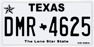 TX license plate DMR4625