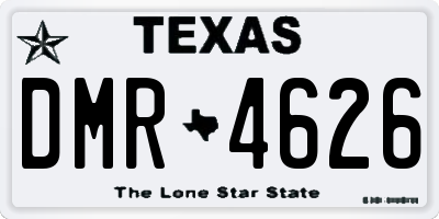TX license plate DMR4626