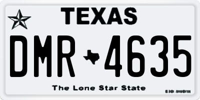 TX license plate DMR4635
