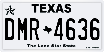TX license plate DMR4636
