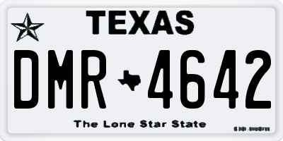 TX license plate DMR4642