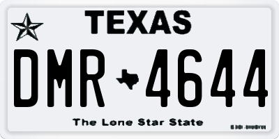TX license plate DMR4644