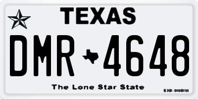 TX license plate DMR4648