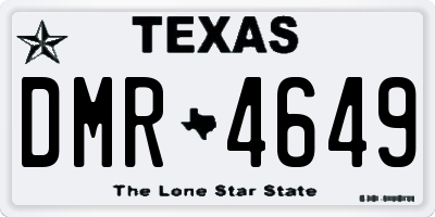 TX license plate DMR4649
