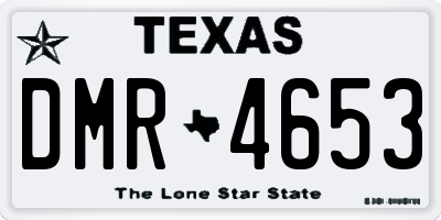TX license plate DMR4653