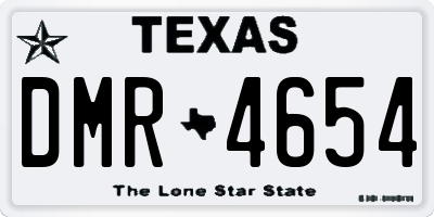 TX license plate DMR4654