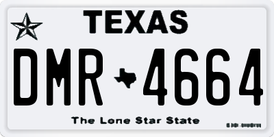 TX license plate DMR4664