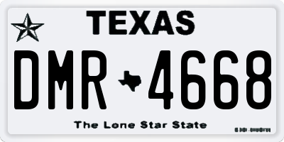 TX license plate DMR4668