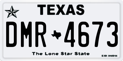 TX license plate DMR4673