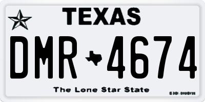 TX license plate DMR4674