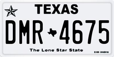 TX license plate DMR4675
