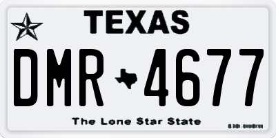 TX license plate DMR4677