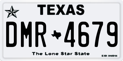 TX license plate DMR4679