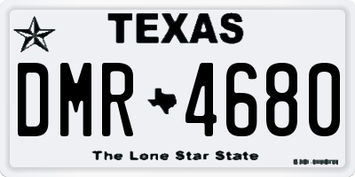 TX license plate DMR4680