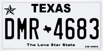 TX license plate DMR4683