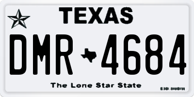 TX license plate DMR4684
