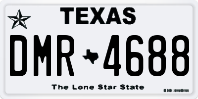 TX license plate DMR4688