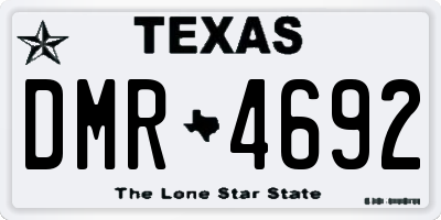 TX license plate DMR4692