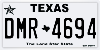 TX license plate DMR4694