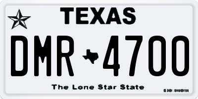 TX license plate DMR4700
