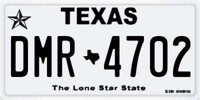 TX license plate DMR4702