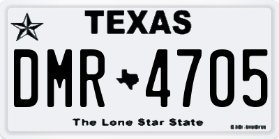 TX license plate DMR4705