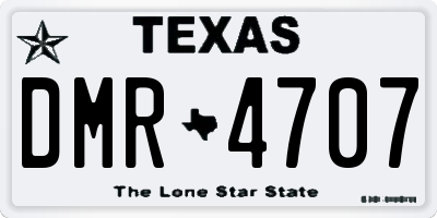 TX license plate DMR4707