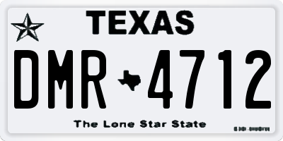 TX license plate DMR4712