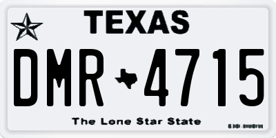 TX license plate DMR4715